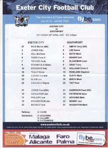 exeter_southport_teamsheet280407